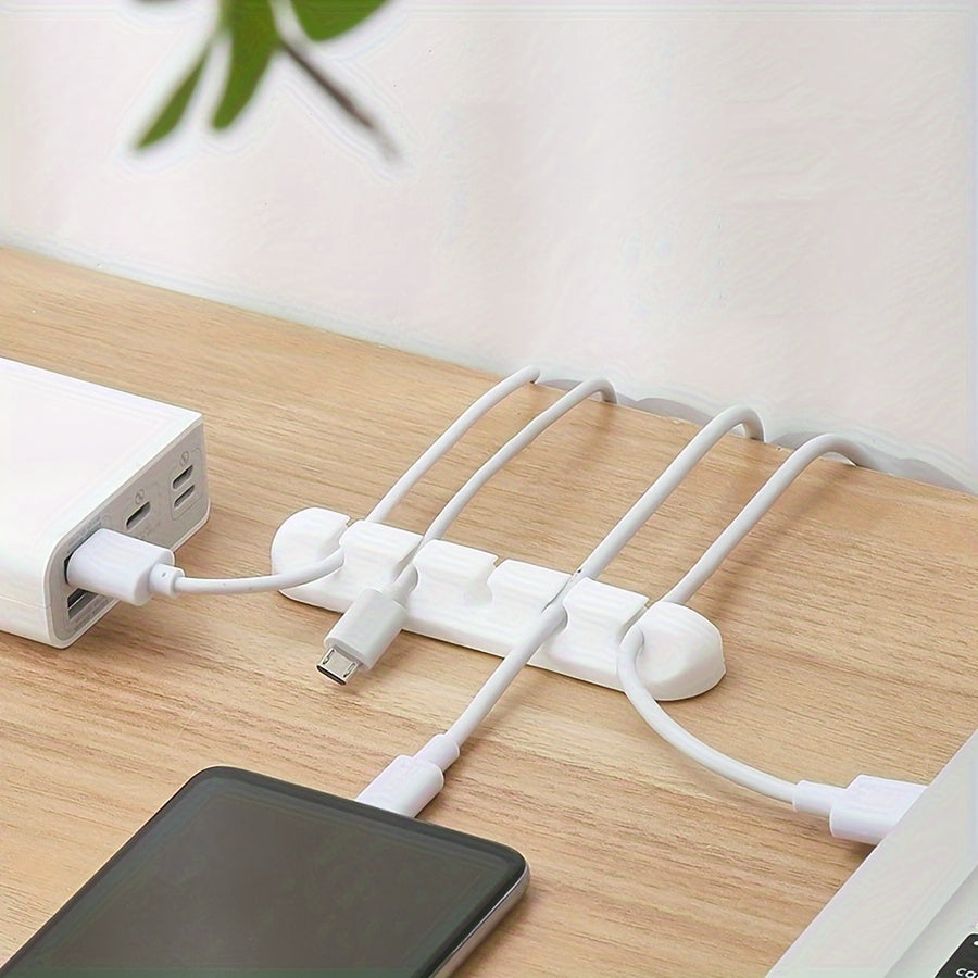 Premium PE Desktop Cable Organizer | Durable Cord Management for USB-C, HDMI & LAN