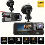 1080P Dual Dash Cam | Front & Inside Car Camera with 170° Wide Angle, Night Vision, 24h Parking Monitor, Loop Recording & G-Sensor