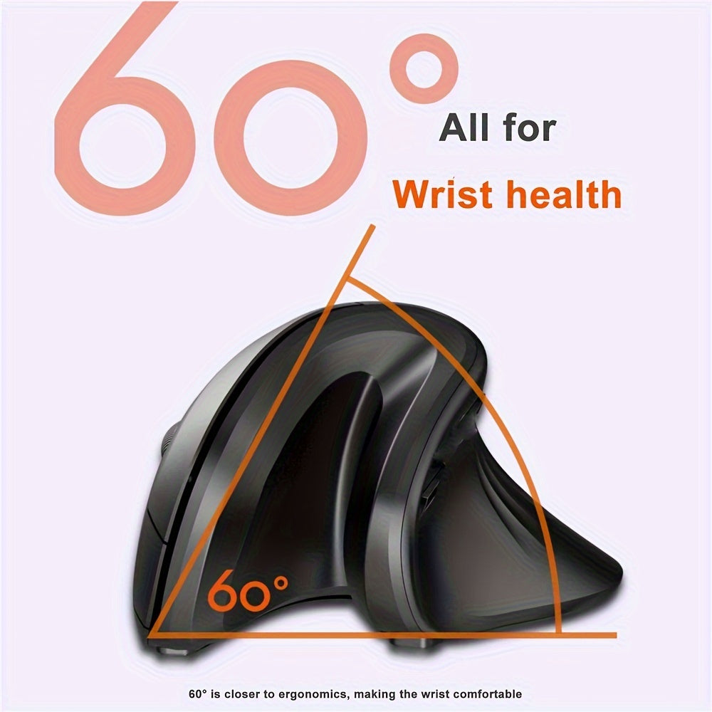 Ergonomic 2.4G Wireless Optical Mouse – Right-Handed, Crystal Design for PC & Laptop | Design | Game | Office