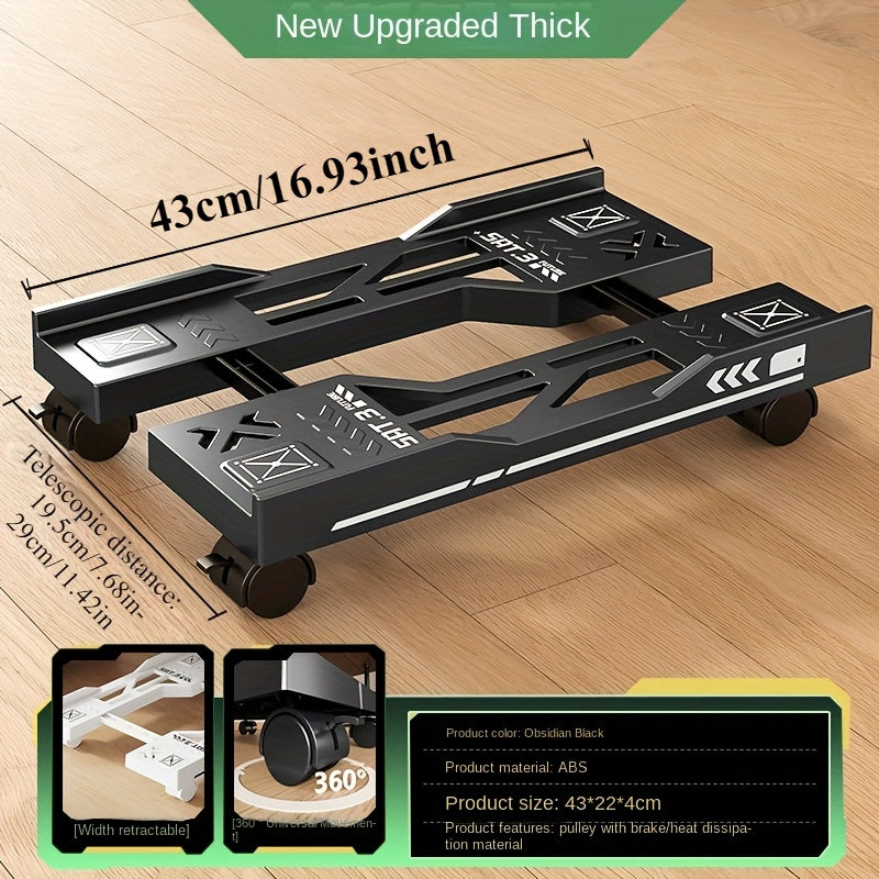Adjustable Laptop Stand Tray | 360° Rotating Base | Portable Holder for PCs & Printers