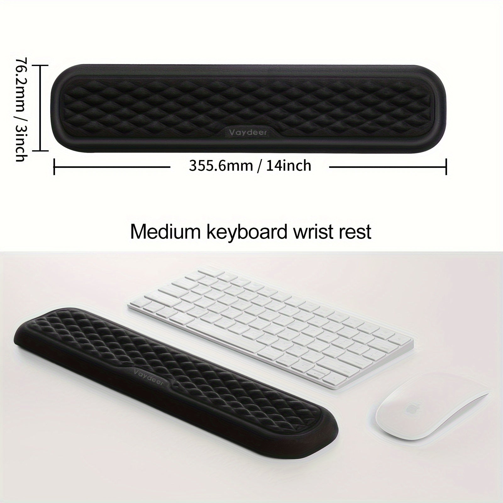Memory Foam Keyboard & Mouse Wrist Rest Set | Ergonomic Cushion Pads for Comfortable Typing