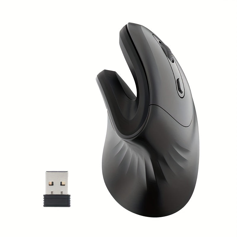 Ergonomic 2.4G Wireless Optical Mouse – Right-Handed, Crystal Design for PC & Laptop | Design | Game | Office
