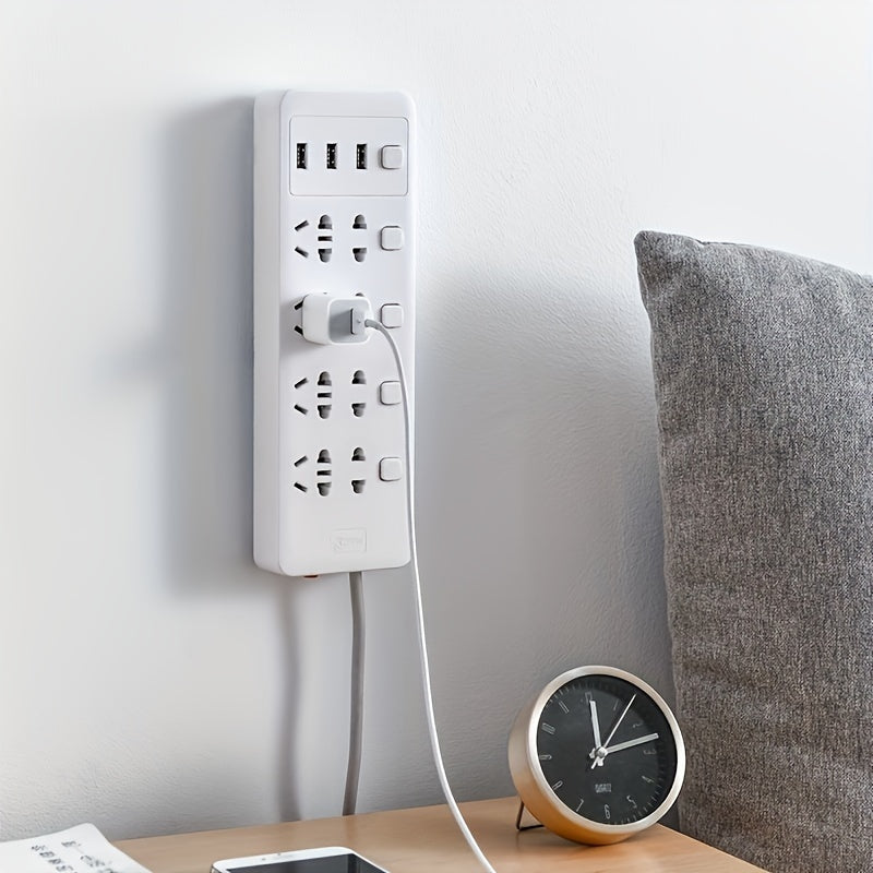 5-Pack Wall-Mounted Power Strip Holders | No-Drill, Removable Organisers for Routers, Remotes & Devices