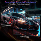 LXZ 32″ Curved Gaming Monitor | 180Hz QHD 2560x1440P Frameless Display with FreeSync, Eye Care & Wall Mount Support