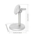 3-in-1 Magnetic Wireless Charger Stand | Adjustable | Heat Dissipation | For iPhone, Apple Watch & AirPods
