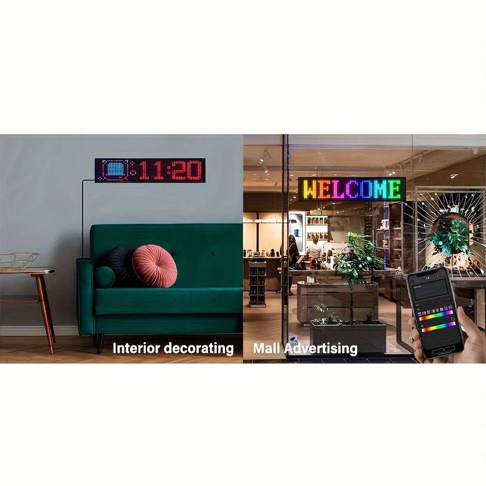 Smart LED Pixel Display | Programmable RGB Light Panel for Wall or Desk | App-Controlled DIY Animation & Text