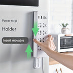 5-Pack Wall-Mounted Power Strip Holders | No-Drill, Removable Organisers for Routers, Remotes & Devices