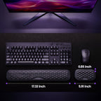 Memory Foam Keyboard & Mouse Wrist Rest Set | Ergonomic Cushion Pads for Comfortable Typing