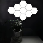 DIY Hexagonal LED Wall Light Set | 6-Pack | USB Powered Up-Lighting | Wall-Mounted