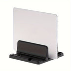 Space-Saving Laptop Holder Stand | Vertical Storage Rack | For Macbook, iPad, Tablet | Compact