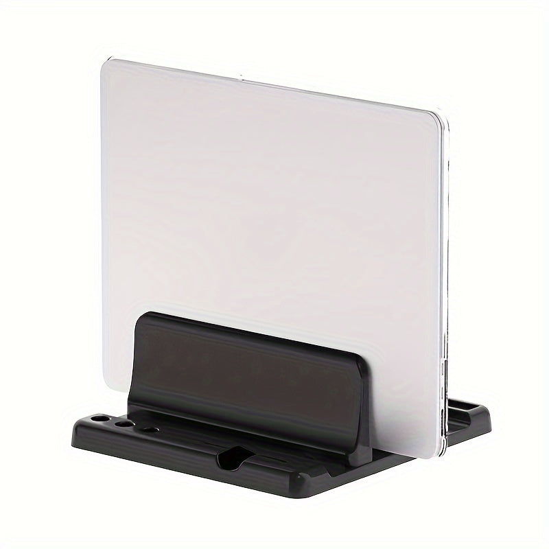Space-Saving Laptop Holder Stand | Vertical Storage Rack | For Macbook, iPad, Tablet | Compact