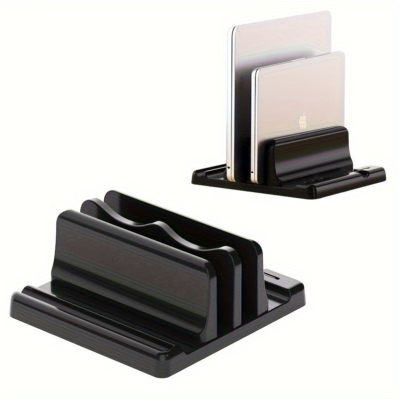 Space-Saving Laptop Holder Stand | Vertical Storage Rack | For Macbook, iPad, Tablet | Compact