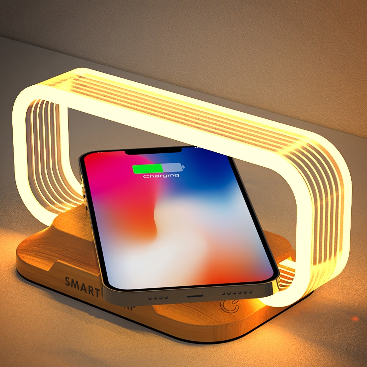 Wireless Charging Desk Lamp | 15W LED Light | Touch Control | Adjustable Brightness