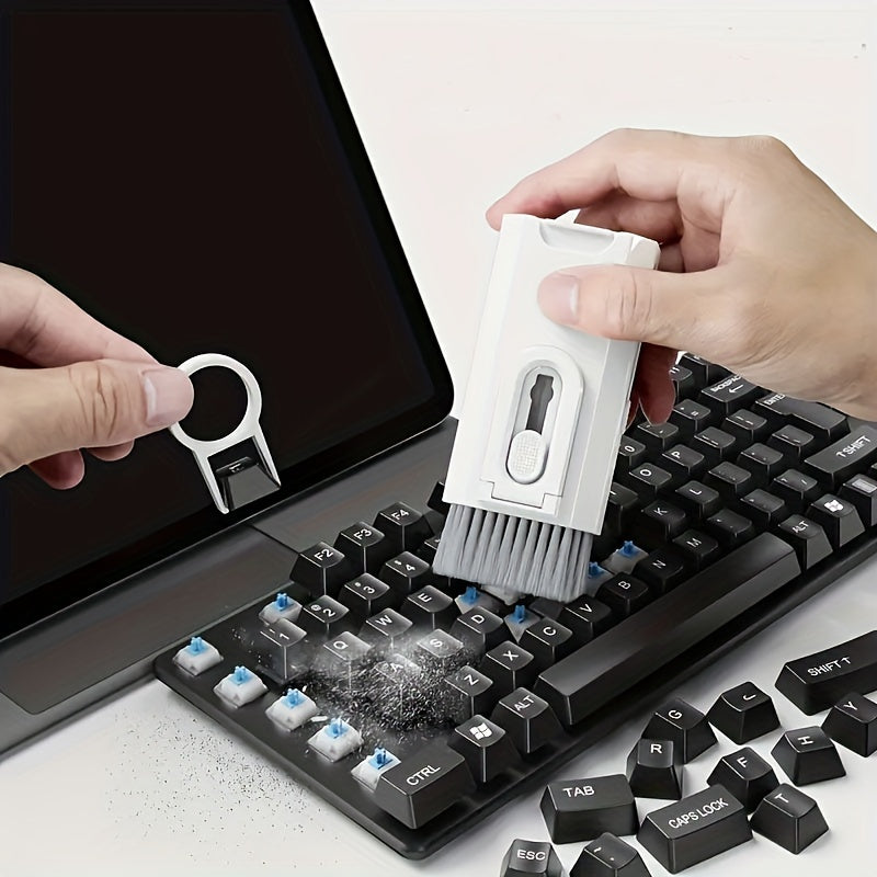 8-in-1 Multi-Functional Cleaning Kit | Keyboard Cleaning Brush | Earphone Cleaning Pen | iPad/Phone Cleaning Tool | Keycap Remover - ABS Material | Battery-Free