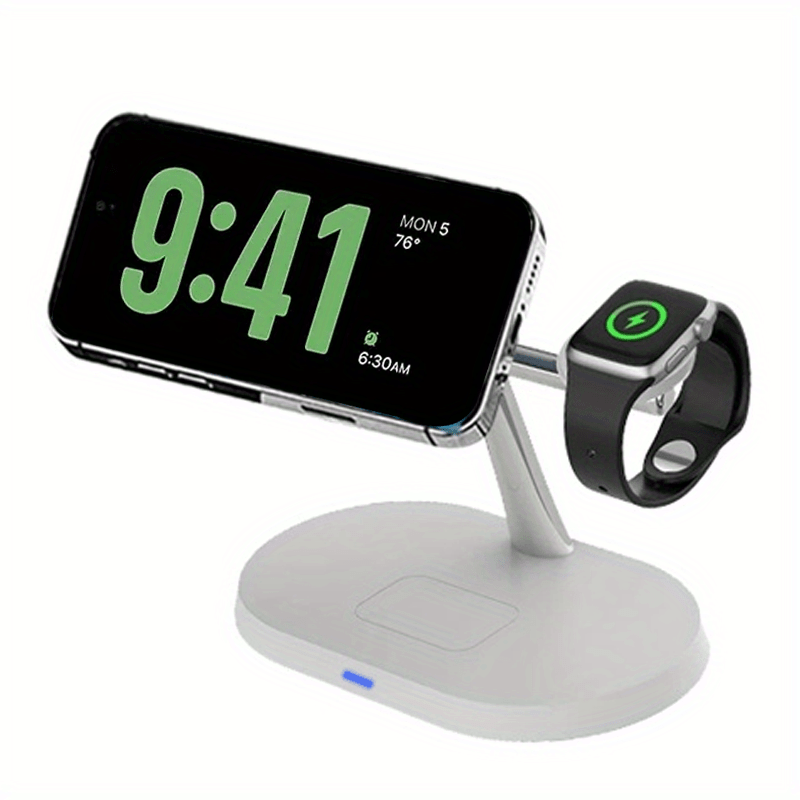 3-in-1 Magnetic Wireless Charging Stand – Fast Charger for iPhone, Apple Watch & AirPods