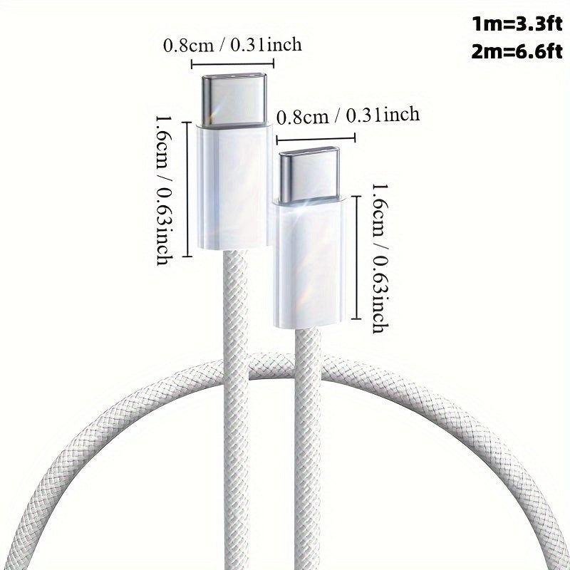 240W USB-C PD Fast Charging Cable | Nylon Braided | 3.3ft/6.6ft for MacBook, iPhone 15, Samsung | Multipurpose