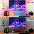 3-in-1 RGB Ambient Display Light | For 24-Inch Monitor | Creative Ambient Lighting for Gaming and Workspace