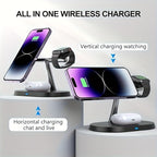 3-in-1 Magnetic Wireless Charging Stand – Fast Charger for iPhone, Apple Watch & AirPods