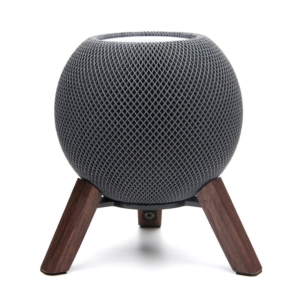 (Only Stand) Wooden HomePod Mini Stand | Hardwood Tripod Desk & Counter Mount