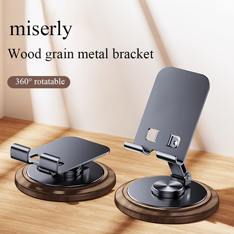 Carbon Steel Phone & Tablet Stand | Foldable | Adjustable | 360° Rotation