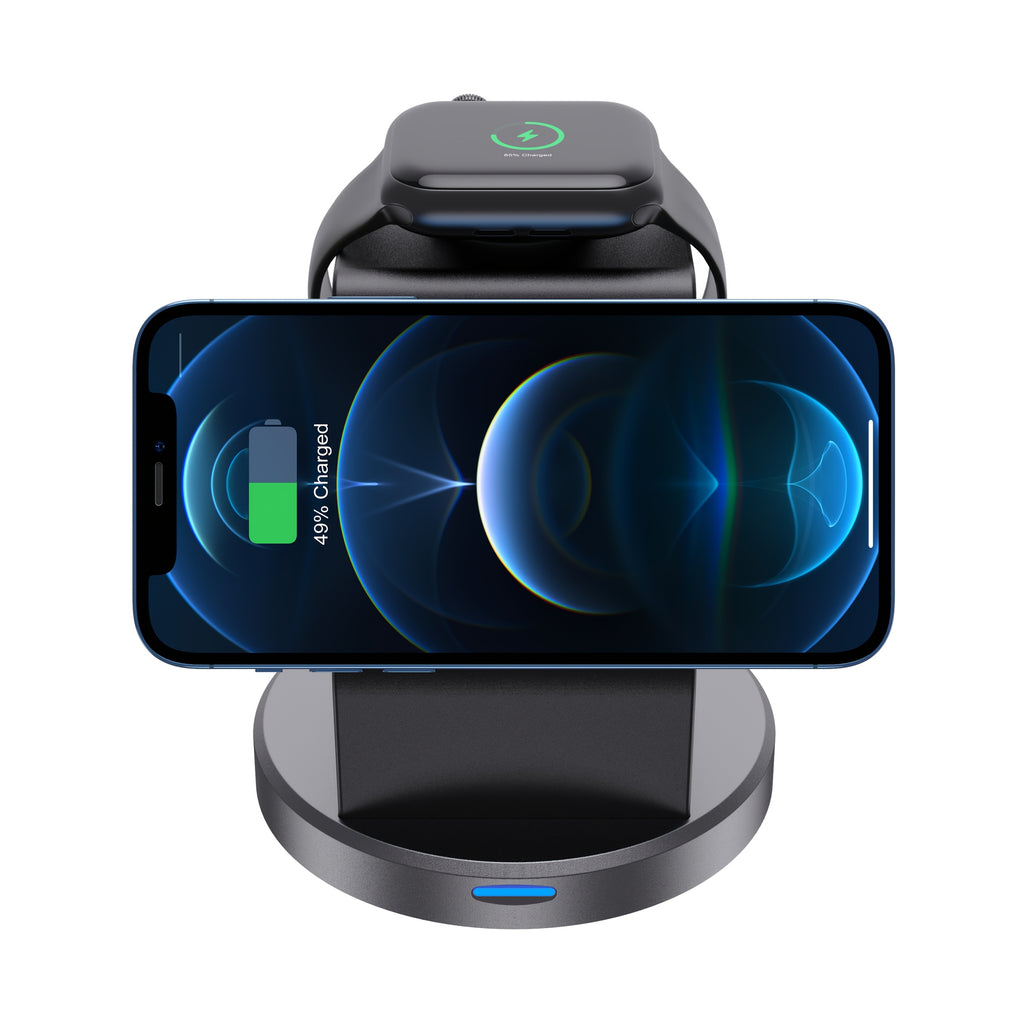 3-in-1 Magnetic Wireless Charger Stand | Fast Charging for iPhone, Apple Watch & AirPods