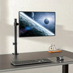 Ergonomic Dual Monitor Stand | For Two 13-32 inch Screens | Holds Up to 22lbs per Screen | 360° Rotation With Cable Organizer