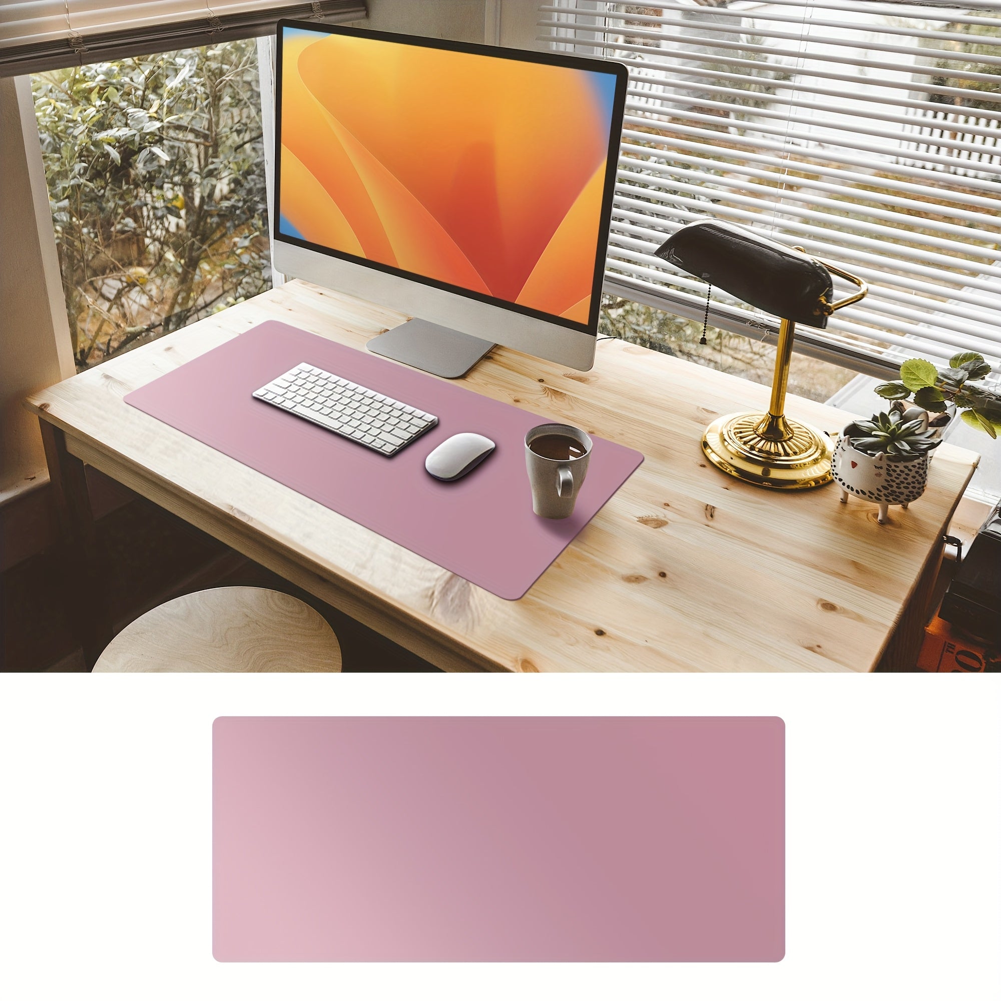 Premium | Black Faux Leather Desk Mat | Large Mouse Pad for Office & Home | Multiple Sizes Available