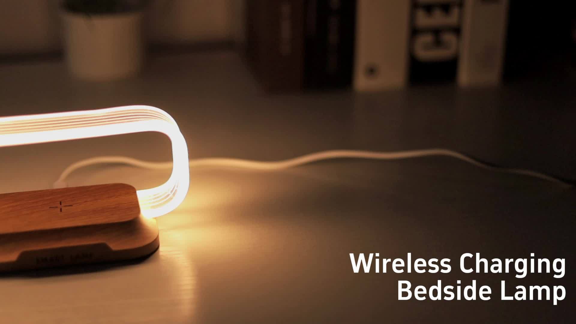 Wireless Charging Desk Lamp | 15W LED Light | Touch Control | Adjustable Brightness