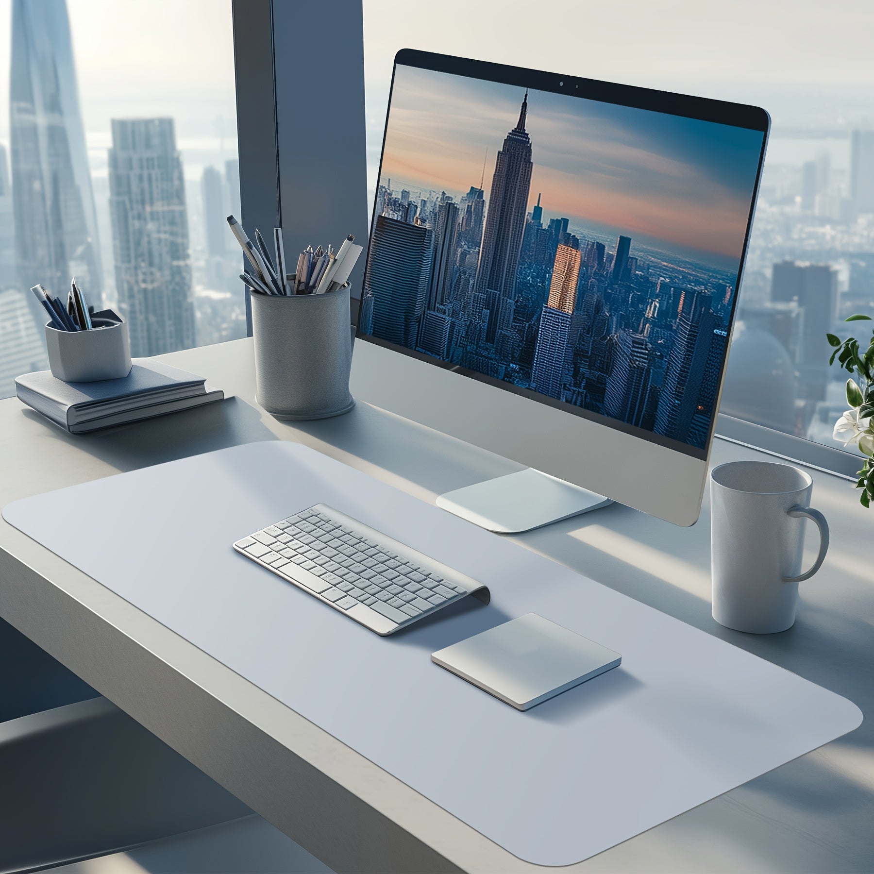Premium | Black Faux Leather Desk Mat | Large Mouse Pad for Office & Home | Multiple Sizes Available