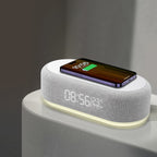 4-in-1 Alarm Clock | Digital Display | Night Light & Wireless Charger | USB-C | 3 Light Modes | Travel-Friendly