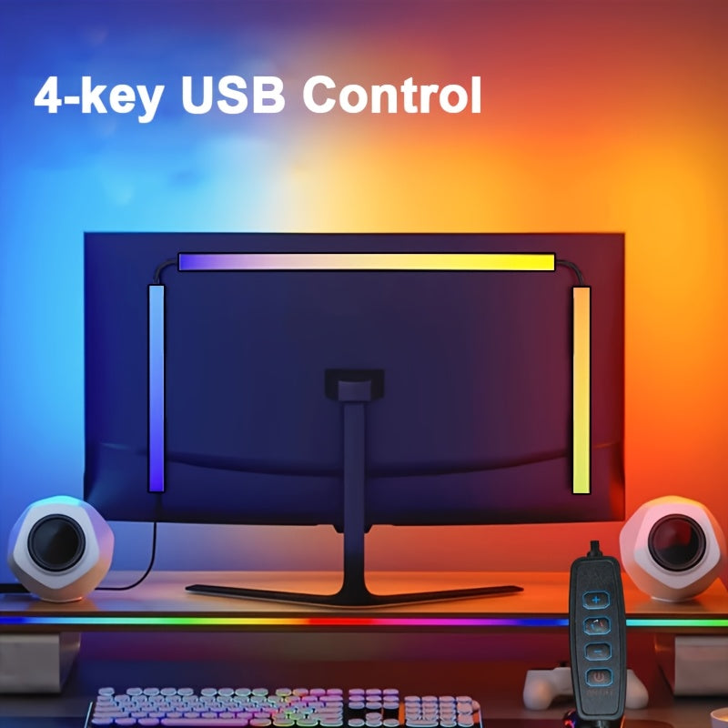 3-in-1 RGB Ambient Display Light | For 24-Inch Monitor | Creative Ambient Lighting for Gaming and Workspace