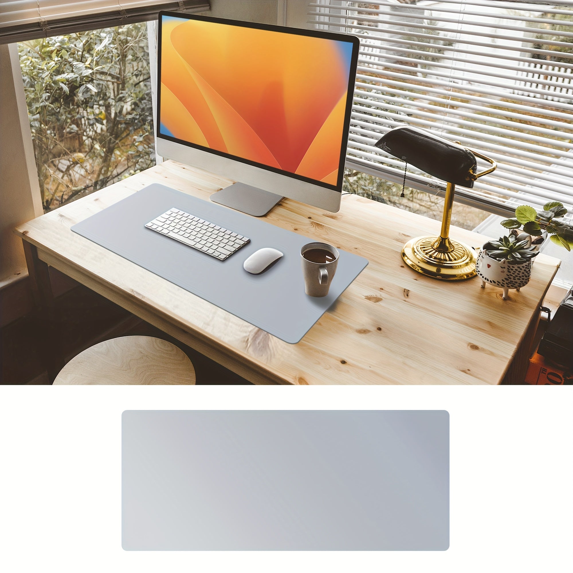 Premium | Black Faux Leather Desk Mat | Large Mouse Pad for Office & Home | Multiple Sizes Available