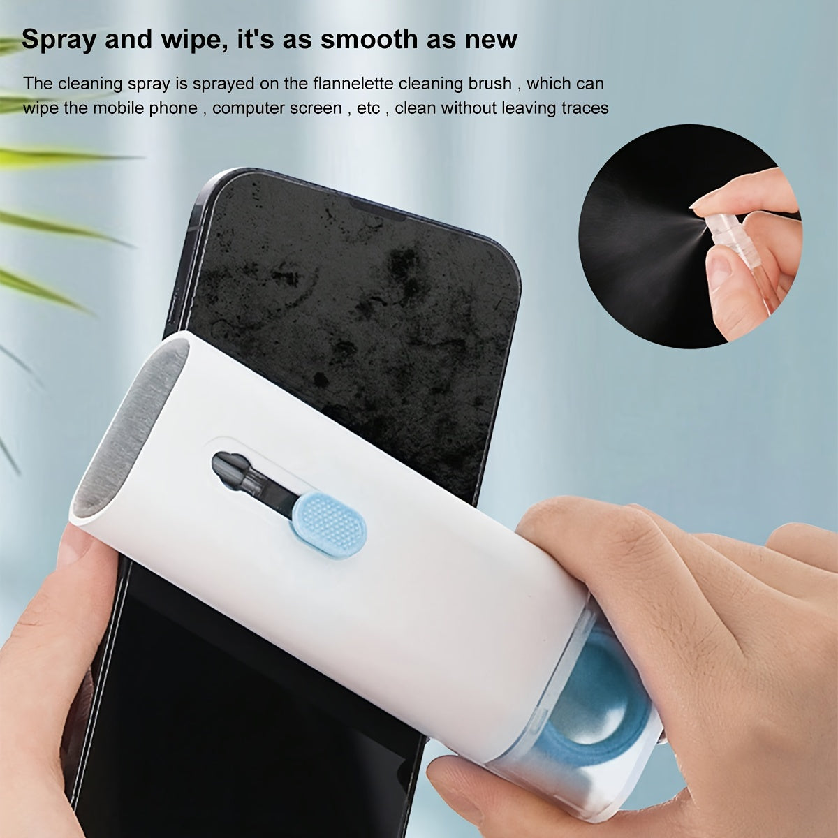 TechTicks Multi-Purpose Cleaning Kit | Microfiber Tip | Soft Bristle Brushes | Spray for Phones, Laptops & More