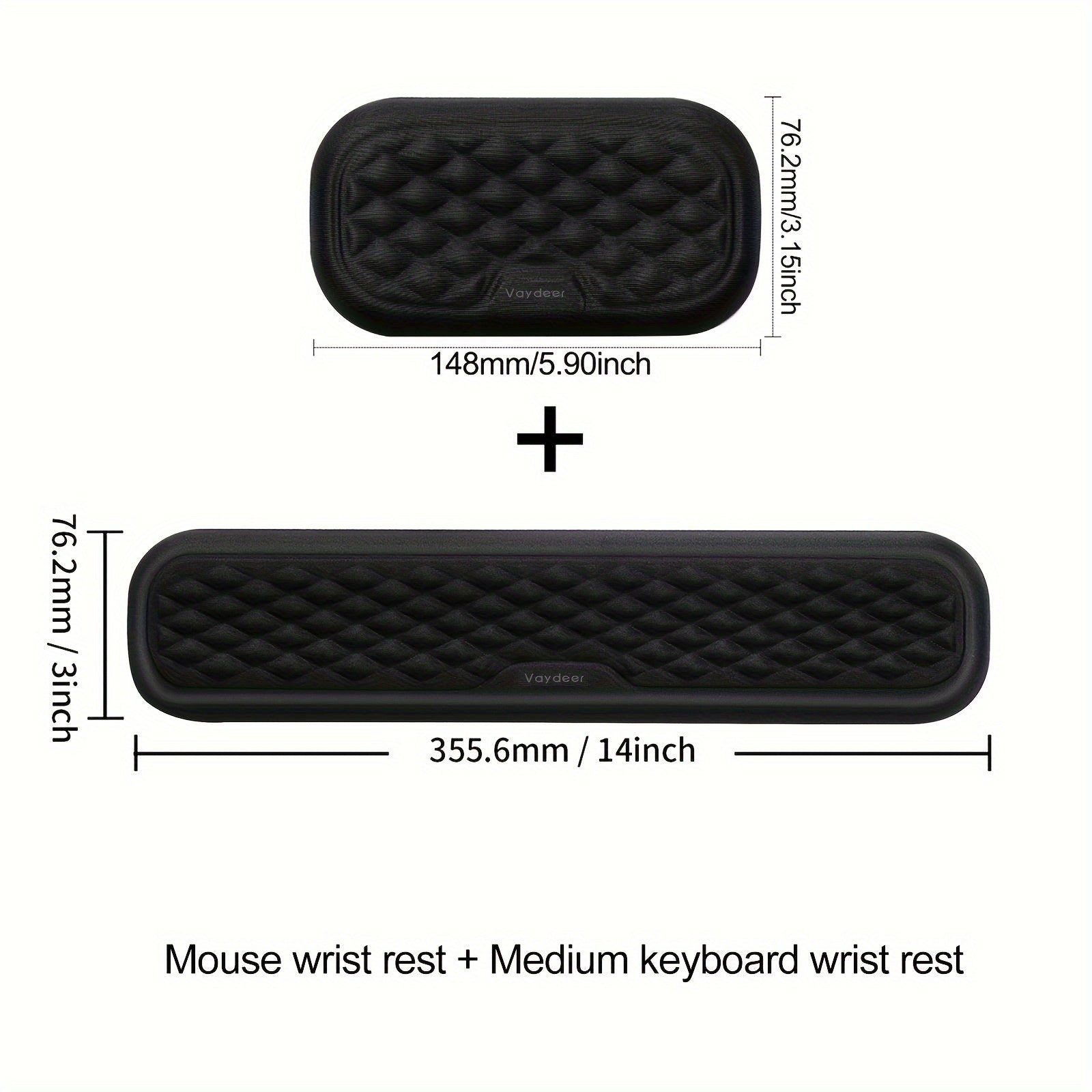 Memory Foam Keyboard & Mouse Wrist Rest Set | Ergonomic Cushion Pads for Comfortable Typing