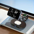 3-in-1 Magnetic Wireless Charging Stand – Fast Charger for iPhone, Apple Watch & AirPods